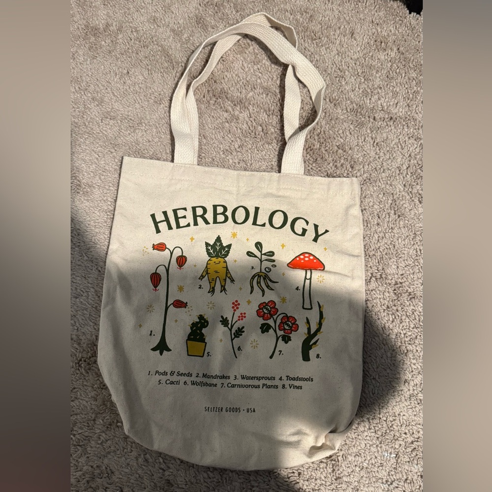 Barnes & Noble Cream Herbology Tote Bag